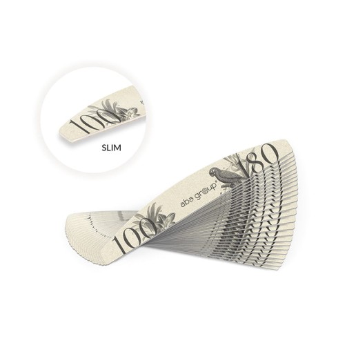 Pilnik do paznokci PÓŁKSIĘŻYC 100/180 SLIM - RETRO - 25 szt.