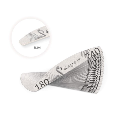 Pilnik do paznokci PÓŁKSIĘŻYC 180/240 SLIM - FLAMING - 25 szt.