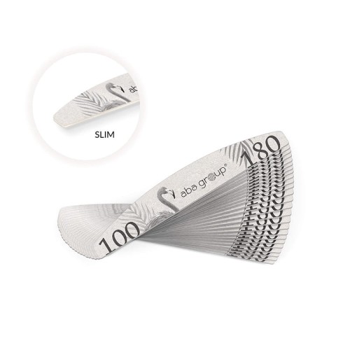 Pilnik do paznokci PÓŁKSIĘŻYC 100/180 SLIM - FLAMING - 25 szt.