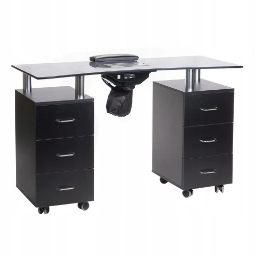 Stolik do manicure +pochłaniacz BD-3425-1+P Czarny