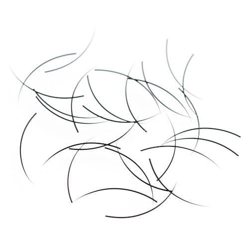 Rzęsy pojedyncze jedwabne kształt J grubość 0.2mm