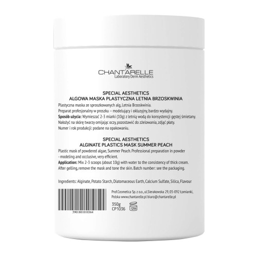 SPECIAL AESTHETICS Algowa maska plastyczna Letnia Brzoskwinia 350g Chantarelle