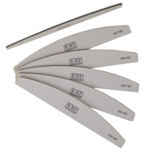 Pilnik do paznokci KMF półksiężyc zebra 180/180 25szt