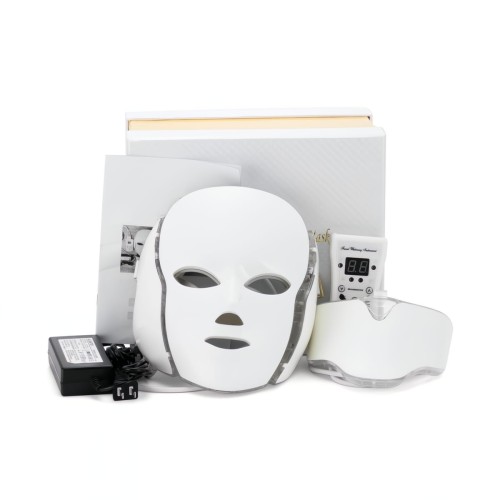 Profesjonalna Maska LED 7 kolorów + szyja Terapia Światłem