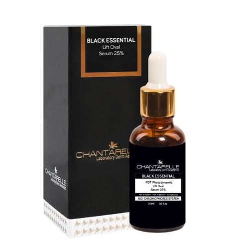 PDT BLACK ESSENTIAL wolumetryczny lifting skóry twarzy i modelowanie podbródka 30ml Chantarelle