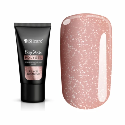 Polygel Peach Diamond 30g żel jednofazowy z drobinkami Silcare