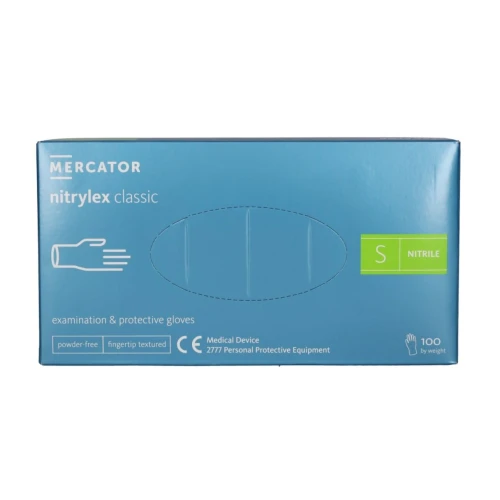Rękawice Nitrylowe Rękawiczki Niebieskie NITRYLEX CLASSIC 100szt.Mercator S