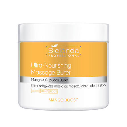  Bielenda Ultraodżywcze masło do masażu ciała dłoni i stóp MANGO BOOST 500ml