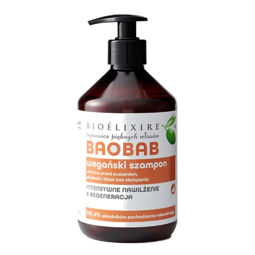Bioelixire Essential – Wegański Szampon z Baobabem 500 ml