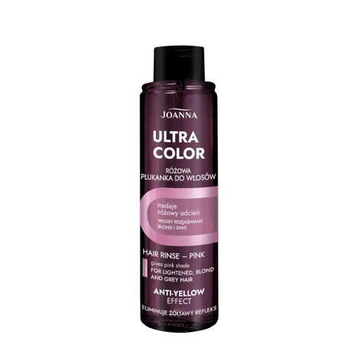 Joanna Ultra Color Różowa Płukanka Do Włosów Blond i Siwych 150ml