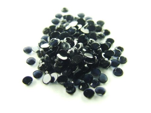 Perełki półokrągłe czarne 180