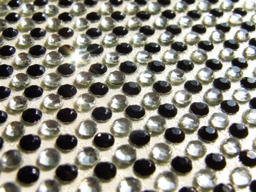 Cyrkonie Normal (Crystal, Octagon Style) BLACK 6cm x 10cm 3mm