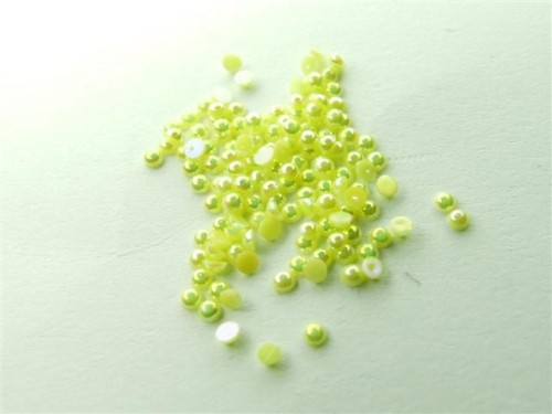 Perełki półkrągłe żółte 180