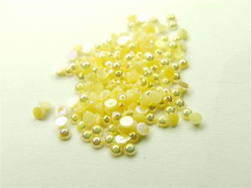 Perełki półokrągłe żółto-złote 180