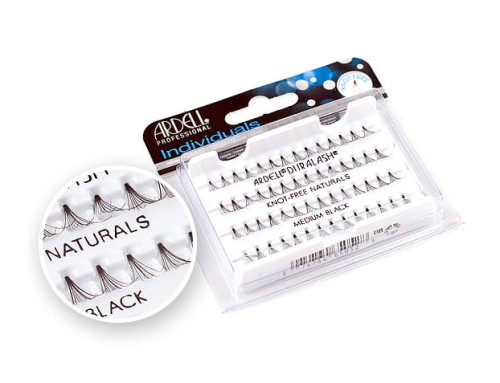 Rzęsy kępki Ardell -  medium czarne kępki rzęs