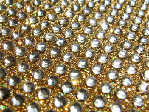 Cyrkonie Glitter AB GOLD 6cm x 10cm 3mm