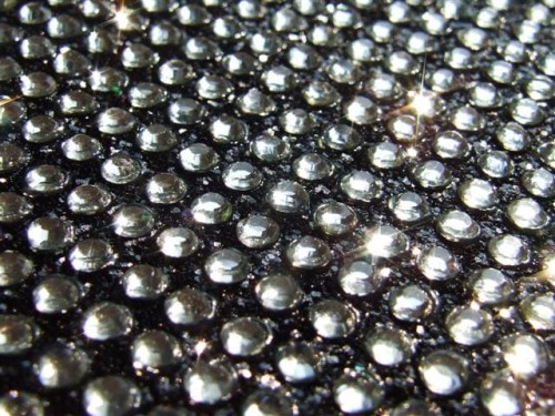 Cyrkonie Glitter BLACK 6cm x 10cm 3mm
